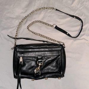 Rebecca Minkoff black and gold mini MAC